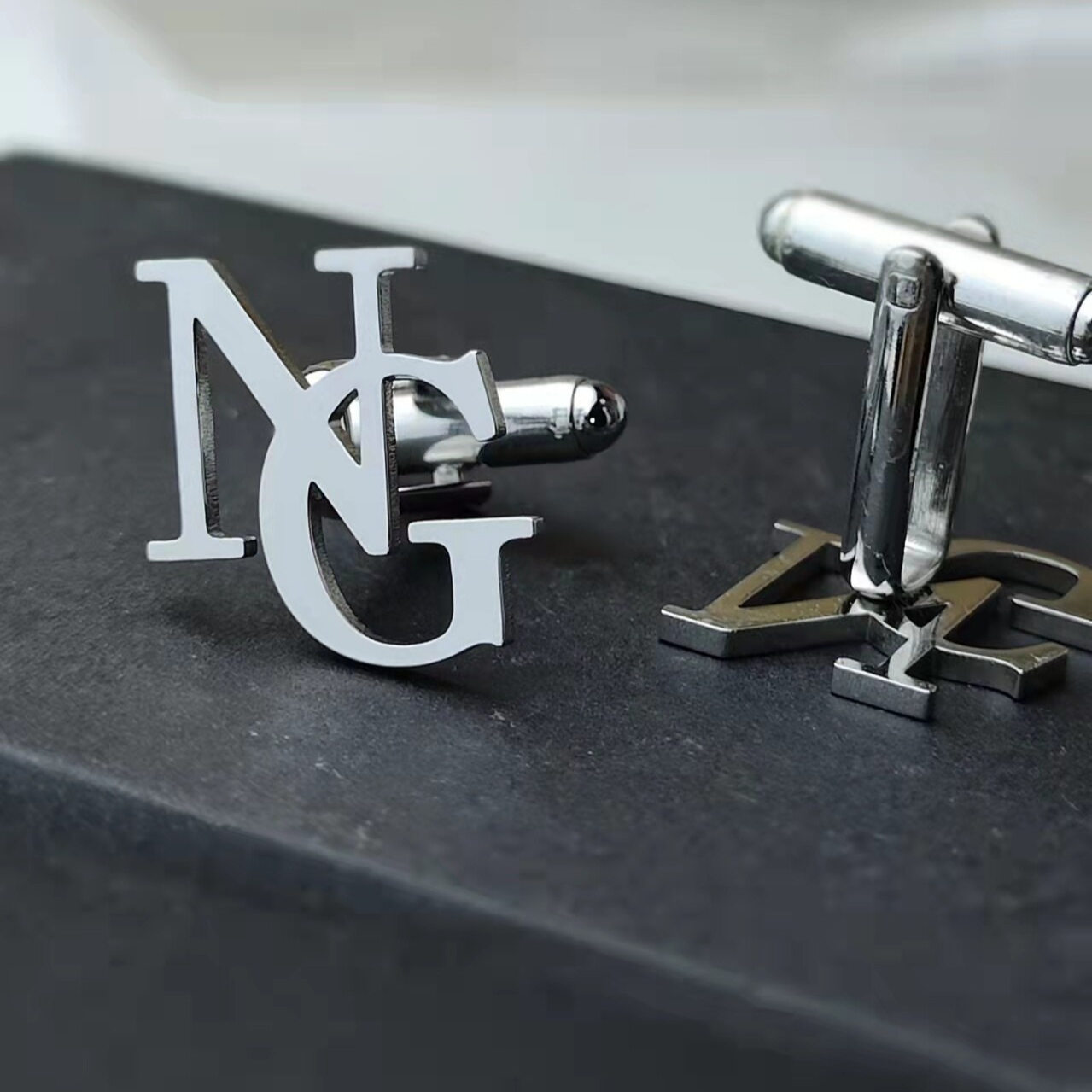 Initials cufflinks (5 PAIRS BUNDLE)