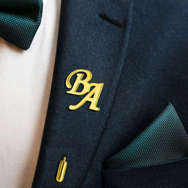 Initials cufflinks  + Free Lapel Pin