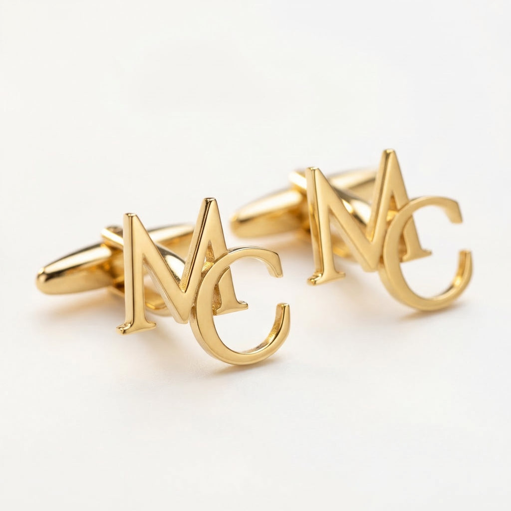 Initial Cufflinks - 14K Gold