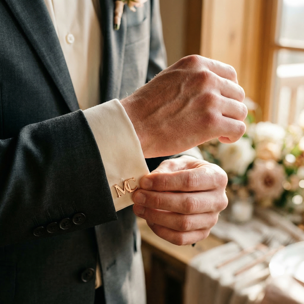 Initial Cufflinks - 14K Gold