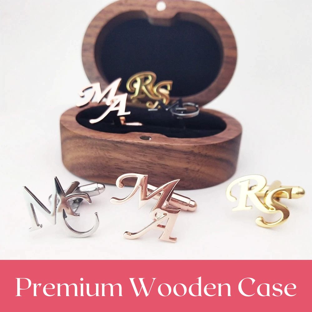 Initials cufflinks (Buy 2 Get 3)